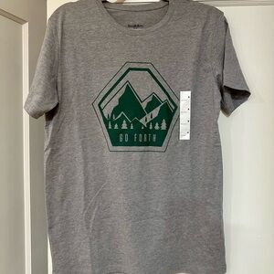 2 Outdoor T-Shirts with Green Mountain Graphics